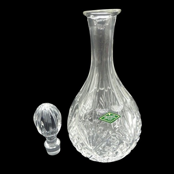 SHANNON Crystal Designs Of Ireland DECANTER with Stopper 12" Tall - Picture 4 of 11